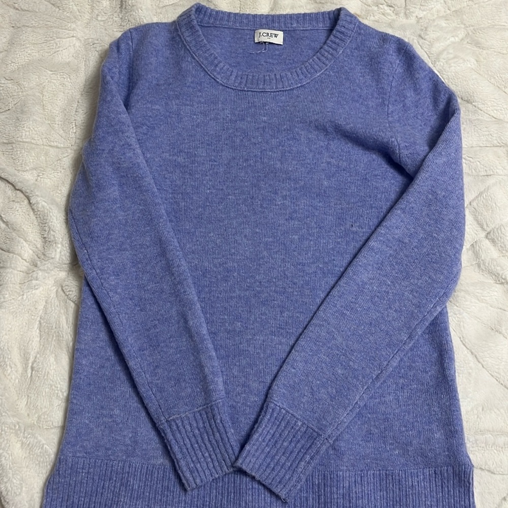 lavender j crew sweater
